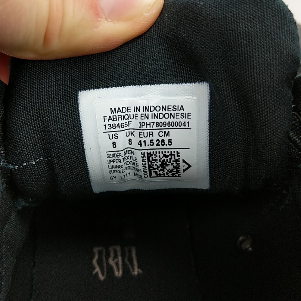 Converse Chuck Taylor Street Ox Mid Black 138465F - Picture 3 of 8